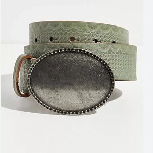 Free People Duke Concho Belt with Silver Buckle Size M/L